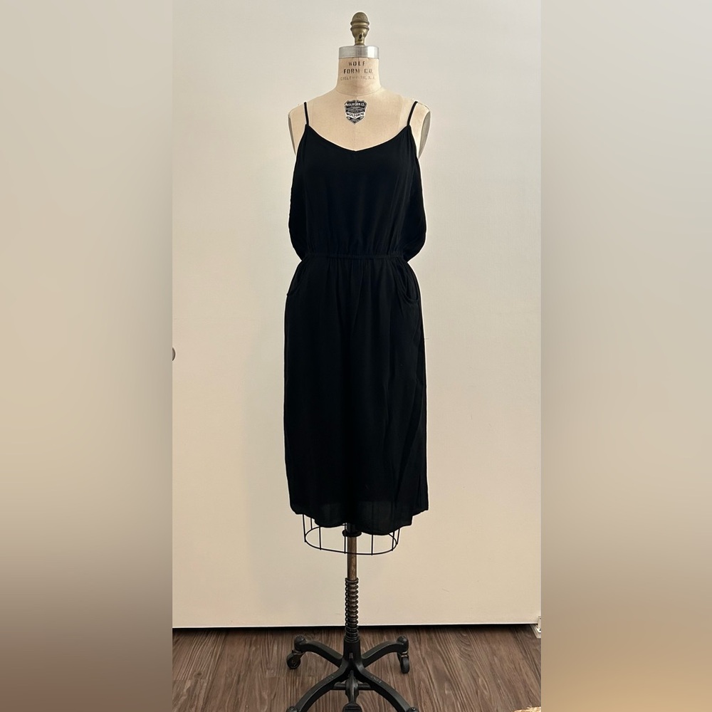 Black summer dress with pockets